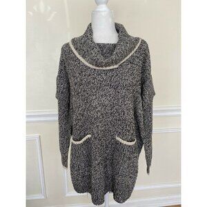 La Classe Couture Cowl Neck Knit Poncho M/L women sweater